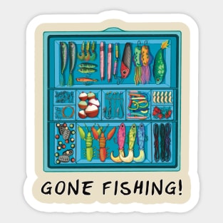 Tackle Box (Black Text) Sticker